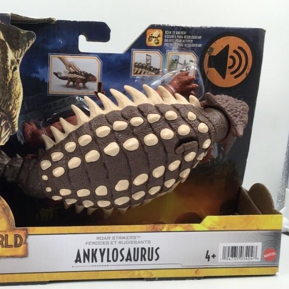 2022 Jurassic World Dominion Ankylosaurus Dinosaur Figure ROAR STRIKERS - Picture 1 of 3